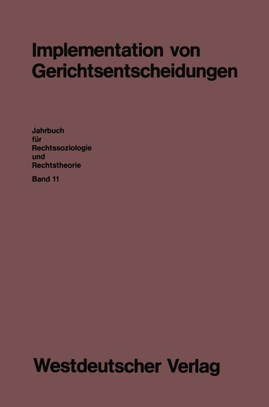 bokomslag Implementation von Gerichtsentscheidungen