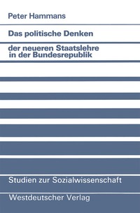 bokomslag Das politische Denken der neueren Staatslehre in der Bundesrepublik