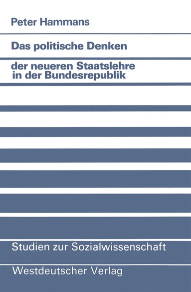 bokomslag Das politische Denken der neueren Staatslehre in der Bundesrepublik