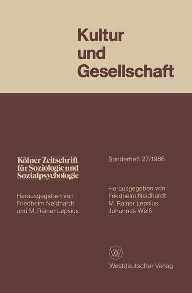 Friedhelm Neidhardt - Kultur und Gesellschaft, Häftad