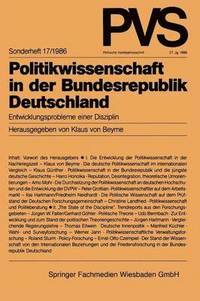 bokomslag Politikwissenschaft in der Bundesrepublik Deutschland