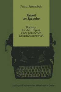 bokomslag Arbeit an Sprache