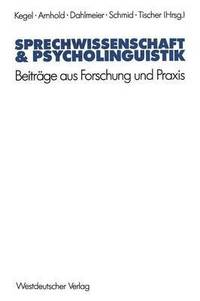 bokomslag Sprechwissenschaft & Psycholinguistik