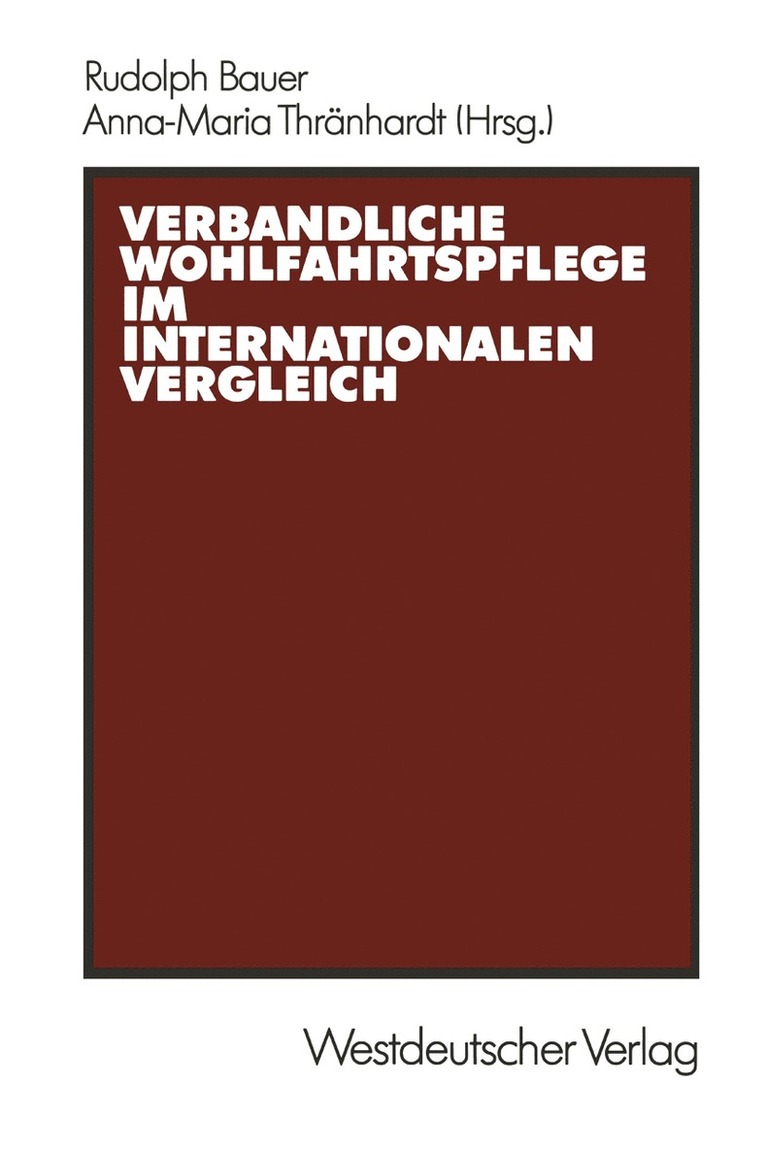 Verbandliche Wohlfahrtspflege im internationalen Vergleich 1