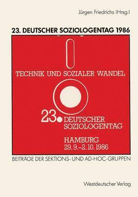23. Deutscher Soziologentag 1986 1