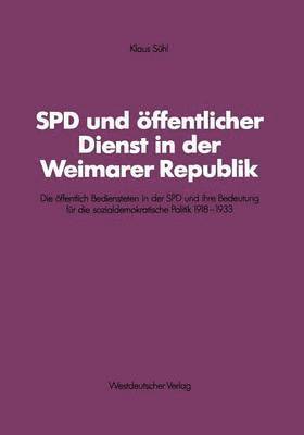 SPD und öffentlicher Dienst in der Weimarer Republik