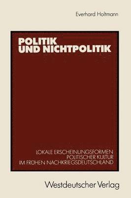 bokomslag Politik und Nichtpolitik