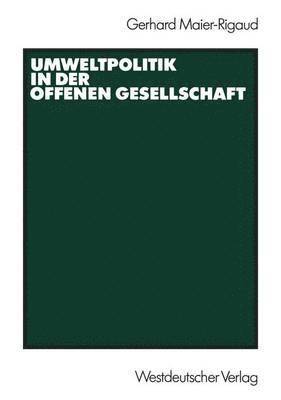 bokomslag Umweltpolitik in der offenen Gesellschaft