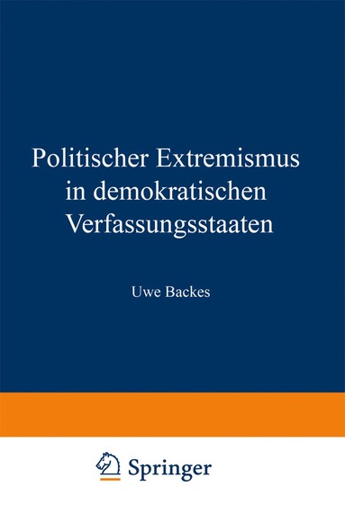 bokomslag Politischer Extremismus in demokratischen Verfassungsstaaten