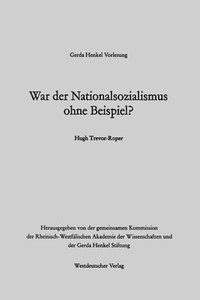 bokomslag War der Nationalsozialismus ohne Beispiel?