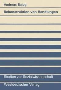 bokomslag Rekonstruktion von Handlungen