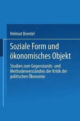 bokomslag Soziale Form und konomisches Objekt