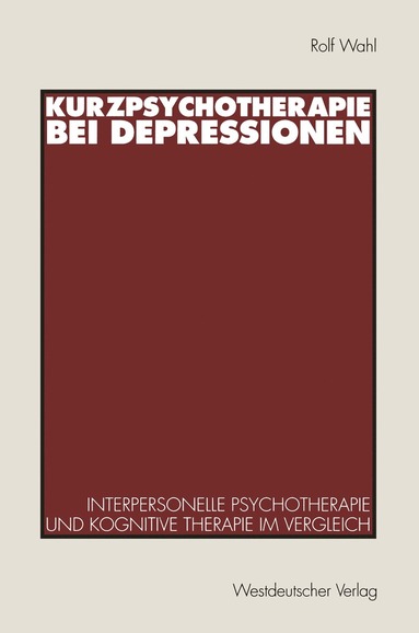 bokomslag Kurzpsychotherapie bei Depressionen