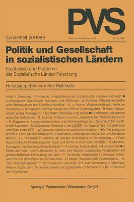 Politik und Gesellschaft in sozialistischen Lndern 1