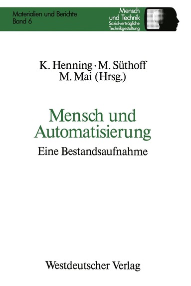 bokomslag Mensch und Automatisierung