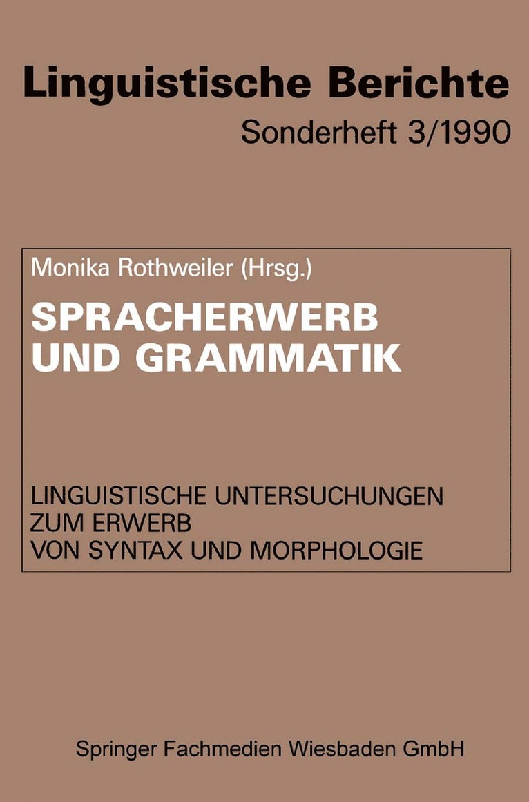 Spracherwerb und Grammatik 1