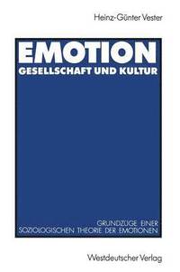 bokomslag Emotion, Gesellschaft und Kultur