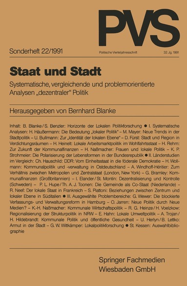 Bernhard Blanke - Staat und Stadt, Häftad