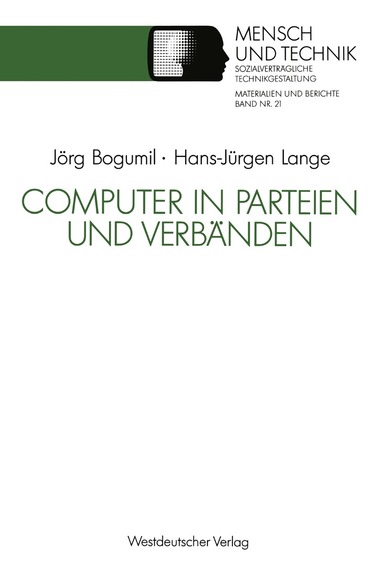 Hans-Jürgen Lange - Computer in Parteien und Verbänden, Häftad