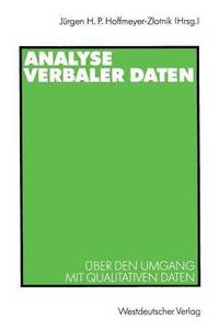 bokomslag Analyse verbaler Daten