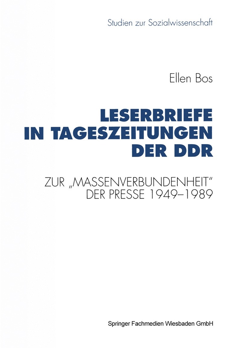 Leserbriefe in Tageszeitungen der DDR, Häftad