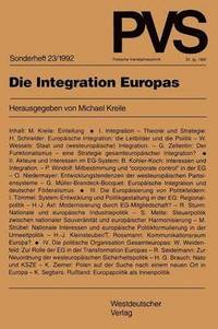 bokomslag Die Integration Europas