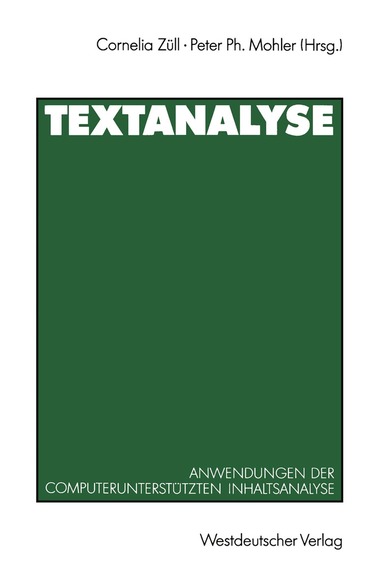 Cornelia Züll, Peter Ph. Mohler - Textanalyse, Häftad