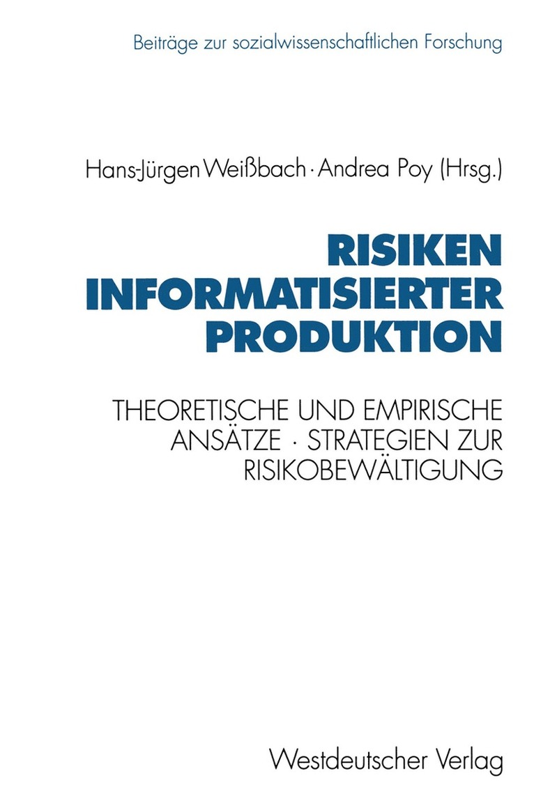 Andrea Poy - Risiken informatisierter Produktion, Häftad