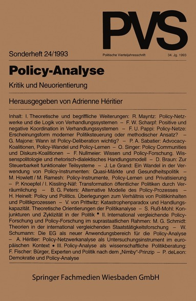 bokomslag Policy-Analyse