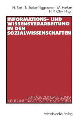 bokomslag Informations- und Wissensverarbeitung in den Sozialwissenschaften