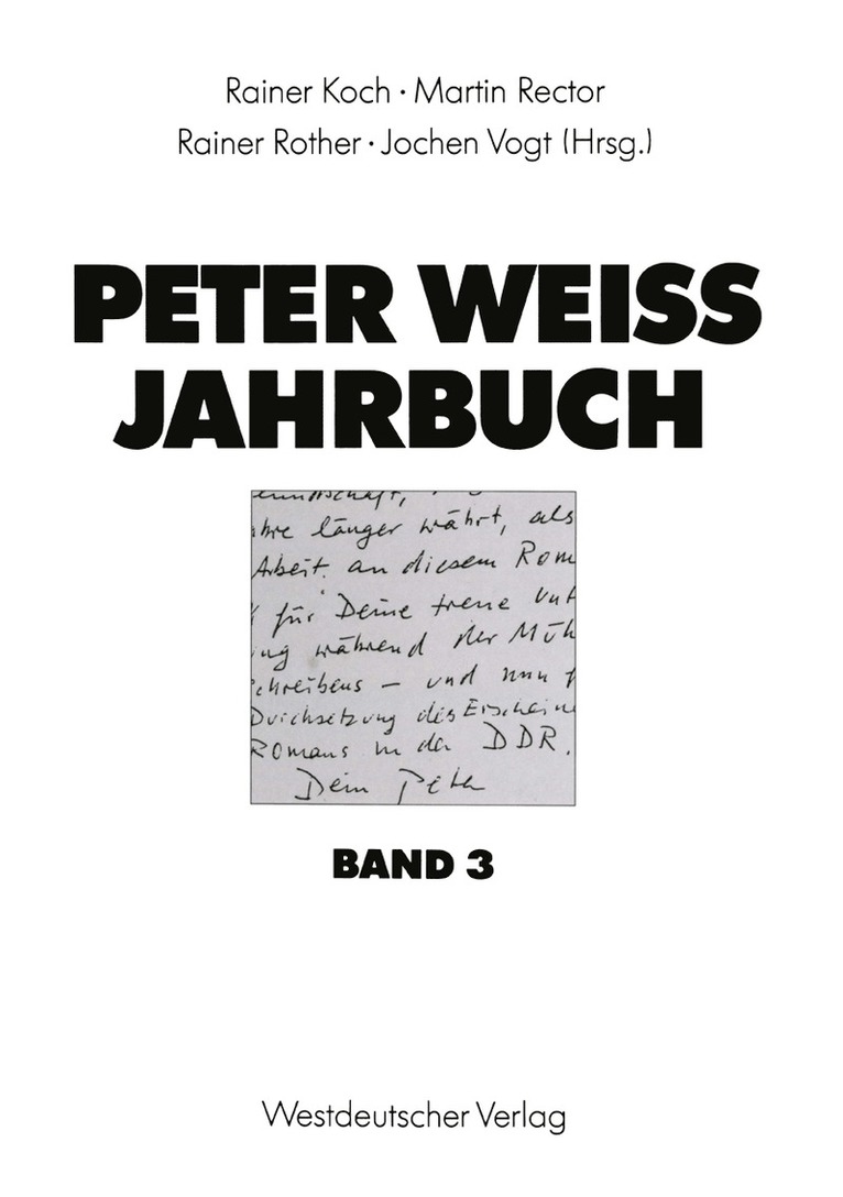 Peter Weiss Jahrbuch 3 1