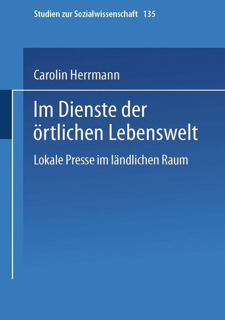 Carolin Herrmann - Im Dienste der örtlichen Lebenswelt, Häftad