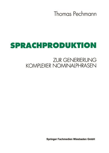 Thomas Pechmann - Sprachproduktion, Häftad