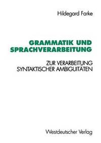 bokomslag Grammatik und Sprachverarbeitung