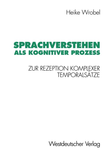 bokomslag Sprachverstehen als kognitiver Prozeß