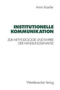 bokomslag Institutionelle Kommunikation