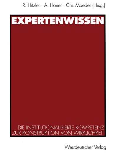Ronald Hitzler - Expertenwissen, Häftad