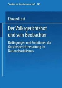 bokomslag Der Volksgerichtshof und sein Beobachter