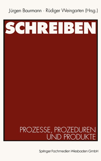 Jürgen Baurmann, Rüdiger Weingarten - Schreiben, Häftad