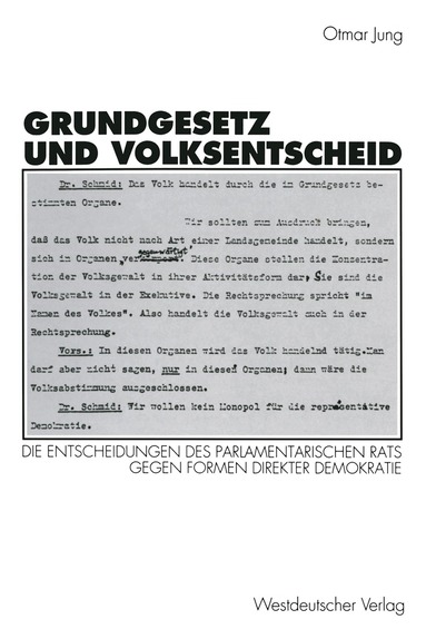 Otmar Jung - Grundgesetz und Volksentscheid, Häftad