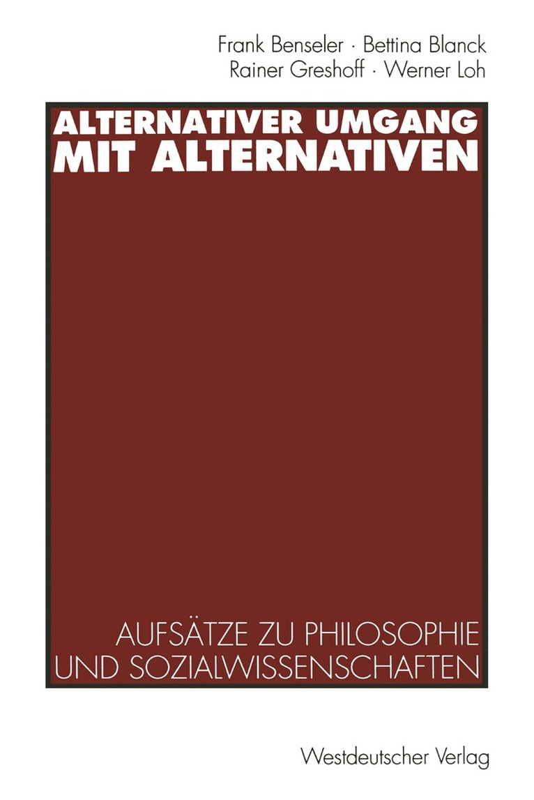 Alternativer Umgang mit Alternativen 1