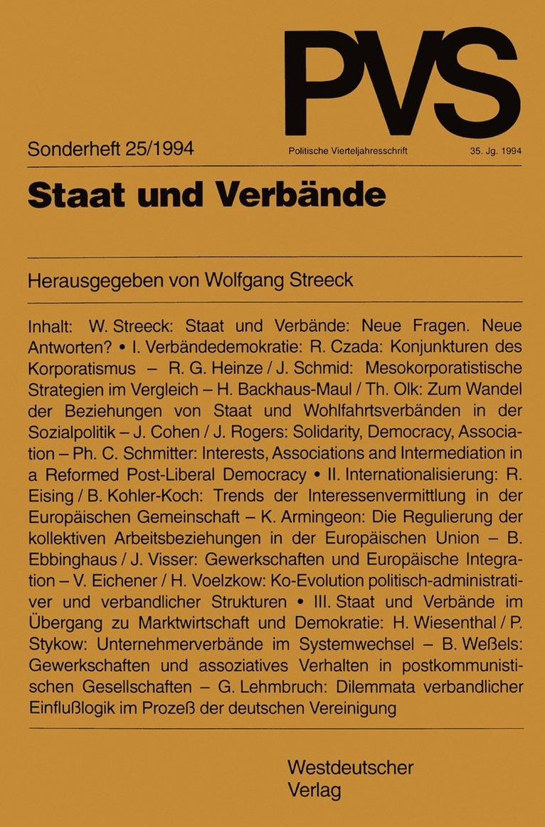 Wolfgang Streeck - Staat und Verbände, Häftad