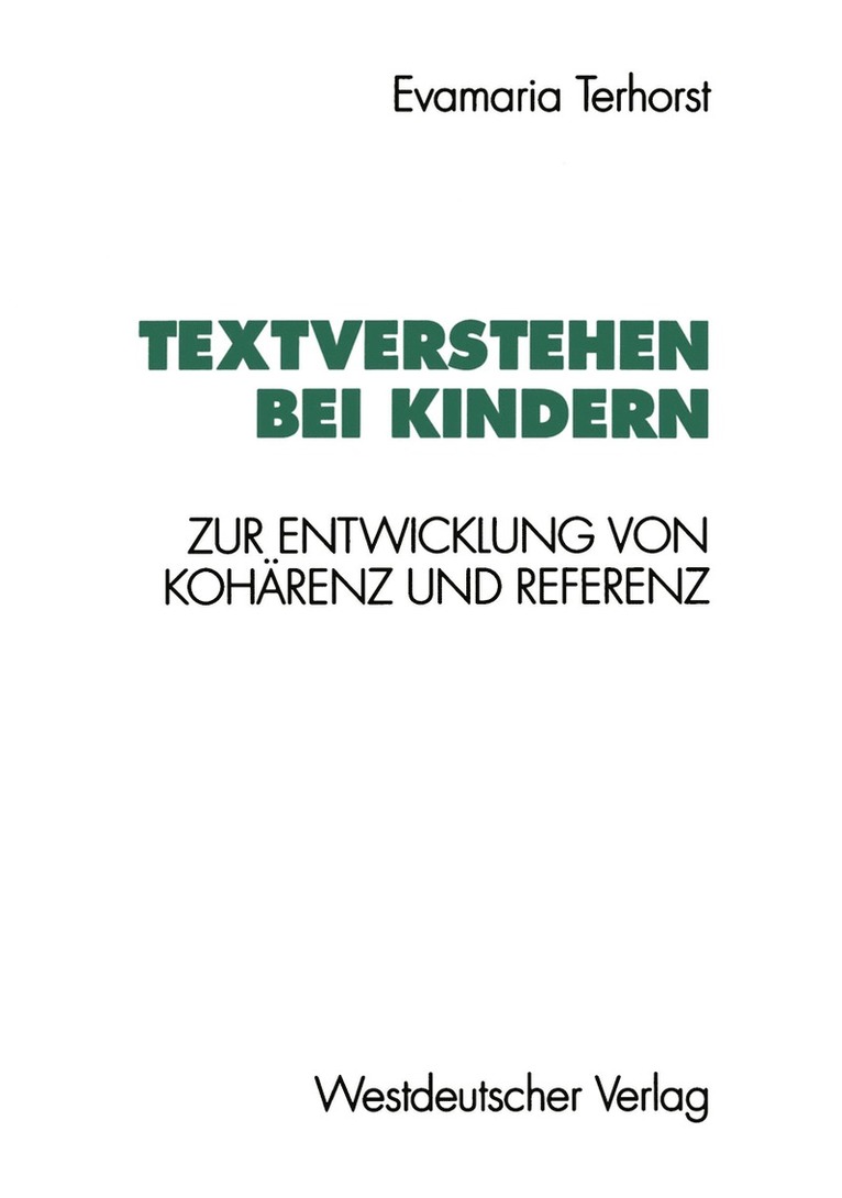 Textverstehen bei Kindern 1