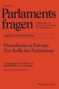 bokomslag Demokratie in Europa: Zur Rolle der Parlamente