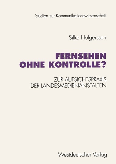 Silke Holgersson - Fernsehen ohne Kontrolle?, Häftad
