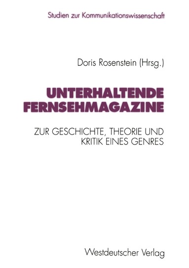 Doris Rosenstein - Unterhaltende Fernsehmagazine, Häftad