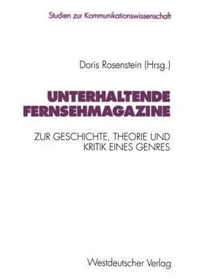 Doris Rosenstein - Unterhaltende Fernsehmagazine, Häftad