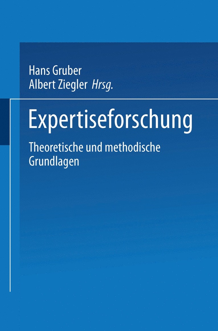 Hans Gruber, Albert Ziegler - Expertiseforschung, Häftad