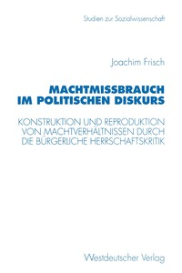 bokomslag Machtmibrauch im politischen Diskurs