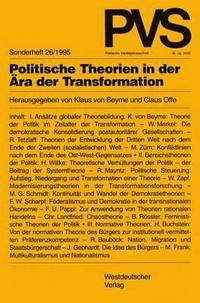 bokomslag Politische Theorien in der ra der Transformation